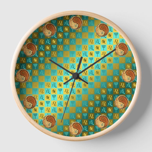 Reloj Leo & Perro de Madera (Anverso)