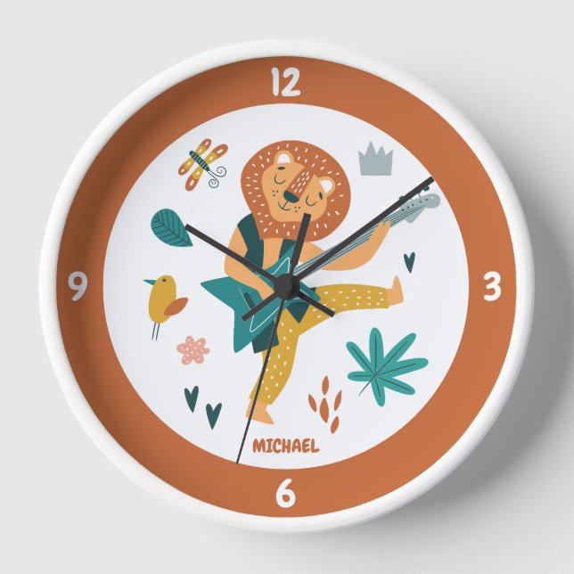 Reloj León personalizado y guitarra (Anverso)