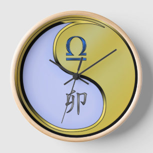 Reloj Libra y Conejo de Metal