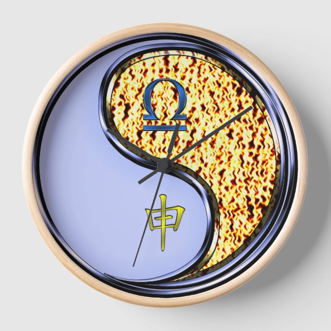 Reloj Libra y Mono de Fuego (Anverso)