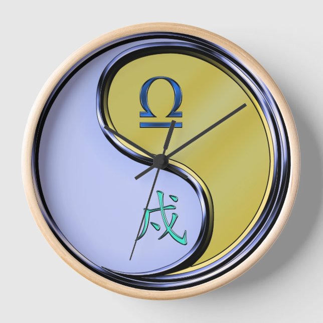 Reloj Libra y Perro de Metal (Anverso)
