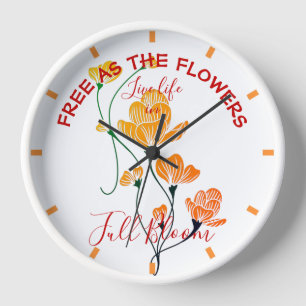 Reloj Libres como las flores Hojas de Ginkgo naranja ama