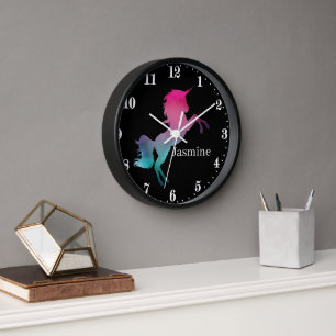 Reloj lindo fantasía unicorn agregar nombre grande Relo