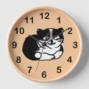 Reloj lindo gato de tuxedo