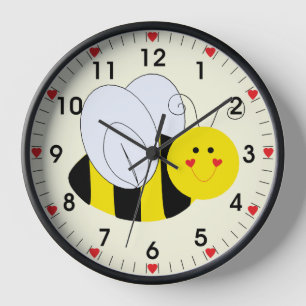 Reloj Lindo manosee los corazones de la abeja