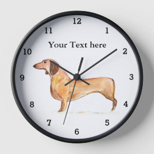 Reloj Lindo perro salchicha Wiener cachorro animal masco