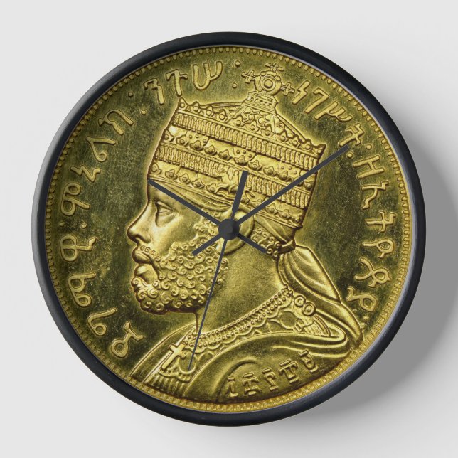 Reloj Lion of Judah Jah Army Menelik II Rasta Roots (Anverso)