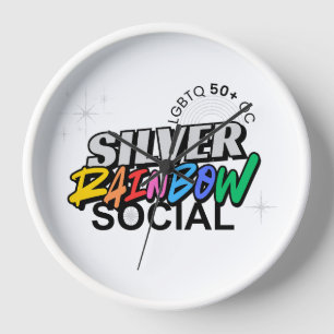 Reloj Llavero Arcoíris Plateado