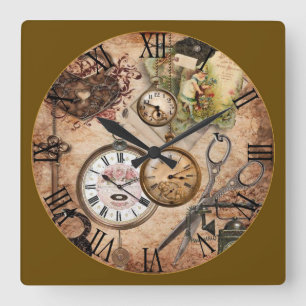 Reloj lleno de bloques número romano