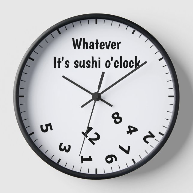Reloj Lo que sea que sea el restaurante japonés Sushi O' (Anverso)