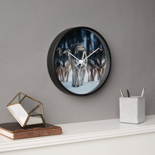 Reloj Lobos de Yellowstone (Oficina)