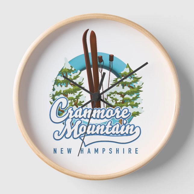 Reloj Logo de Cranmore Mountain New Hampshire Ski (Anverso)