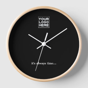Reloj Logo De La Compañía personalizado "Siempre Es Hora