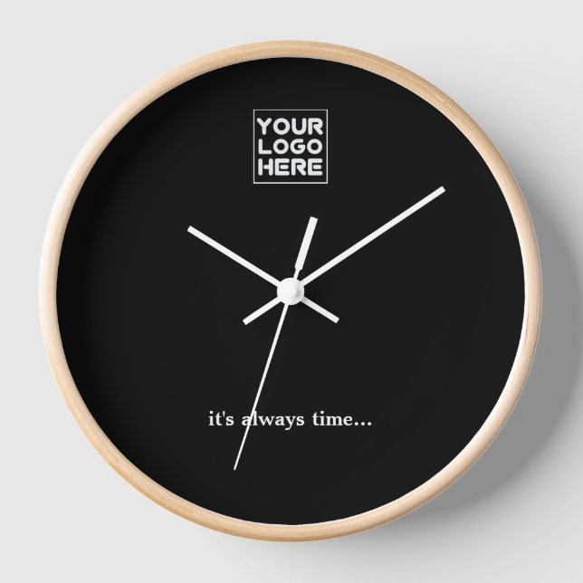 Reloj Logo De La Compañía personalizado "Siempre Es Hora (Anverso)