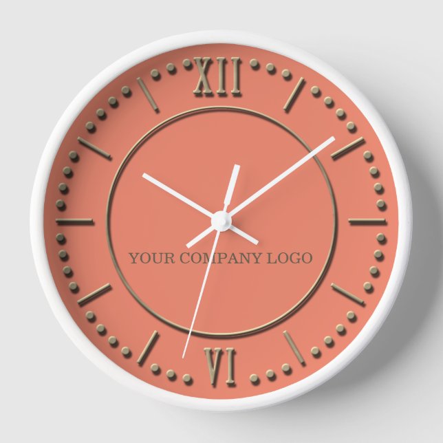 Reloj LOGO DE SU EMPRESA, personalizado, agregue su text (Anverso)