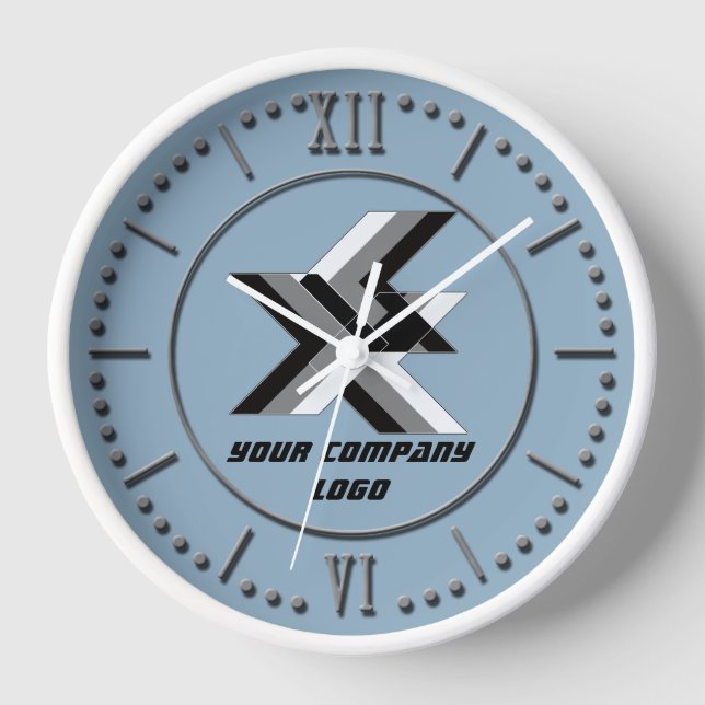 Reloj LOGO DE SU EMPRESA, personalizado, agregue su text (Anverso)