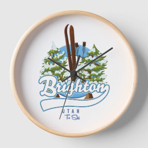 Reloj logotipo de Brighton Utah para esquiar