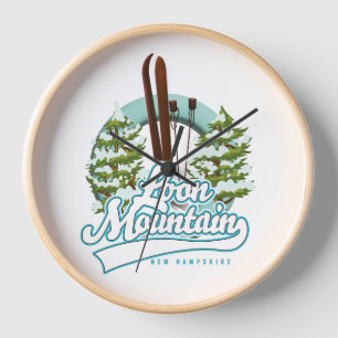 Reloj logotipo de esquí de Loon Mountain New Hampshire
