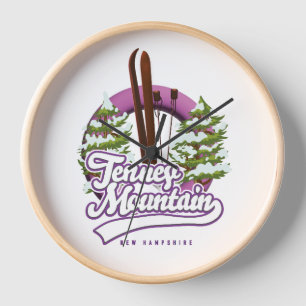 Reloj Logotipo de esquí de Tenney mountain new hampshire