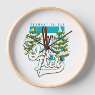 Reloj logotipo de esquí Jay Peek Vermont