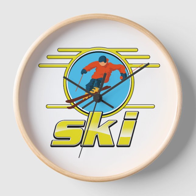 Reloj Logotipo de esquí retro de los 90 (Anverso)