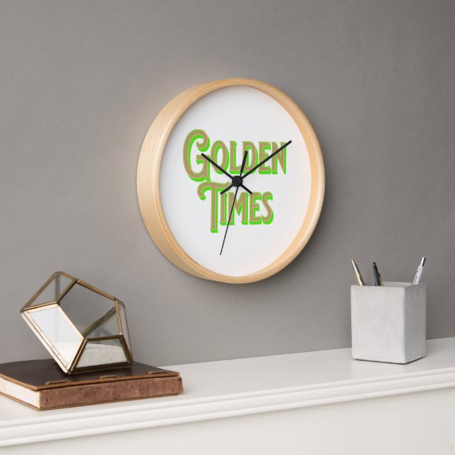 Reloj logotipo de Golden Times con elegante (Oficina)