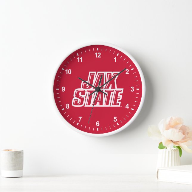 Reloj Logotipo de Jacksonville State University JAX STAT (Hogar)