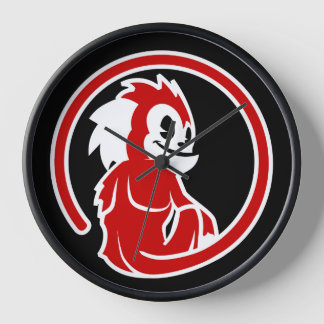 Reloj Logotipo de marmoset rojo