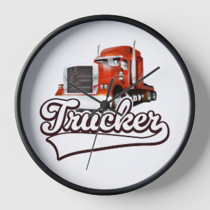 Reloj Logotipo vintage de camionero