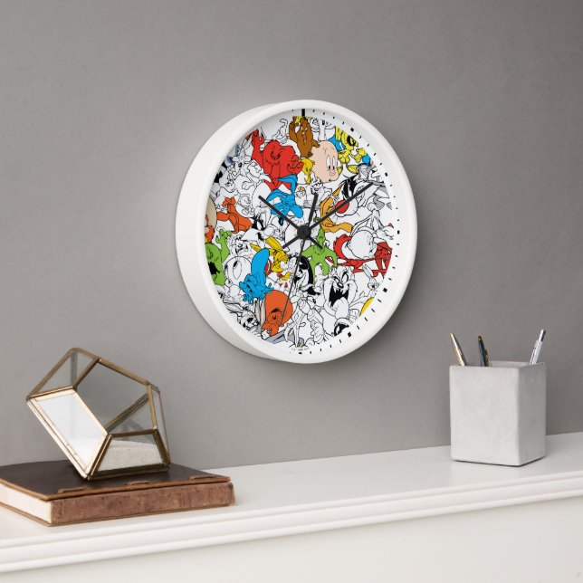 Reloj LOONEY TUNES™ Color Pop Pattern (Oficina)