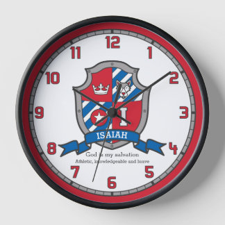 Reloj Los chicos de Isaiah nombran la letra "escudo del 