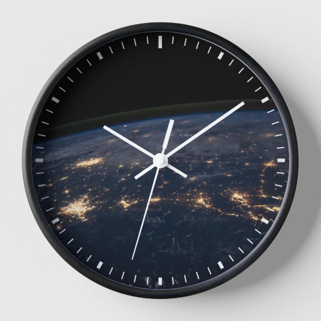 Reloj Luces De La Ciudad Del Sur De Estados Unidos. (Anverso)