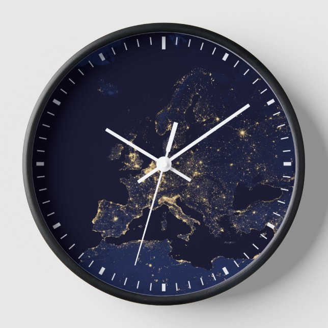 Reloj Luces En Varias Ciudades Europeas Y Nórdicas. (Anverso)