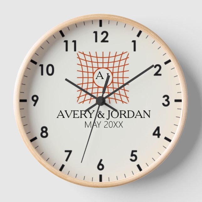 Reloj Luxury Elegant Monogram with Initials (Anverso)