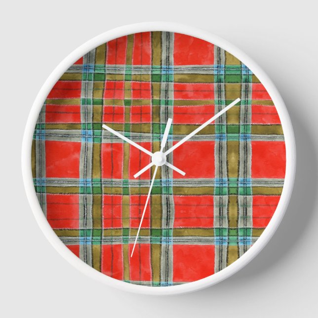 Reloj MAC BAIN TARTAN Round Wall Clock (Anverso)