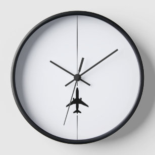 Reloj Madera de aviación minimalista enmarcada con gran 