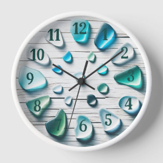 Reloj Madera de deriva y vidrio marino