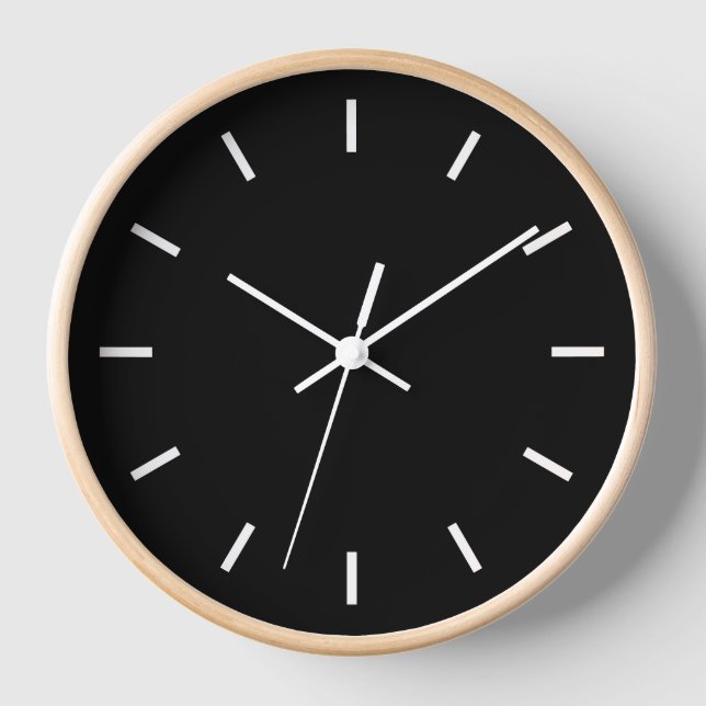 Reloj Madera negra y natural moderna (Anverso)