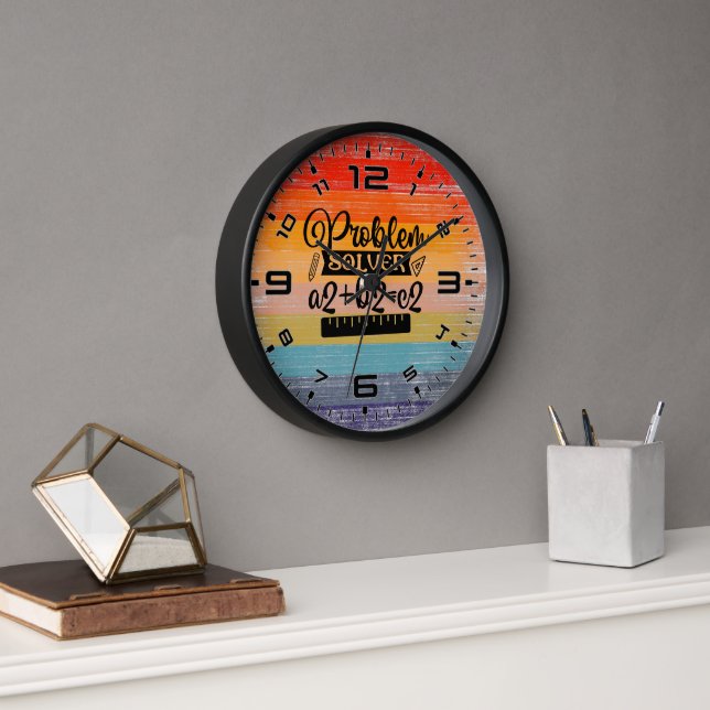 Reloj Maestra Retro Sunset Math (Oficina)