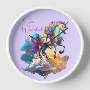 Reloj Magical Unicornio Fantasy nubes romance cumpleaños