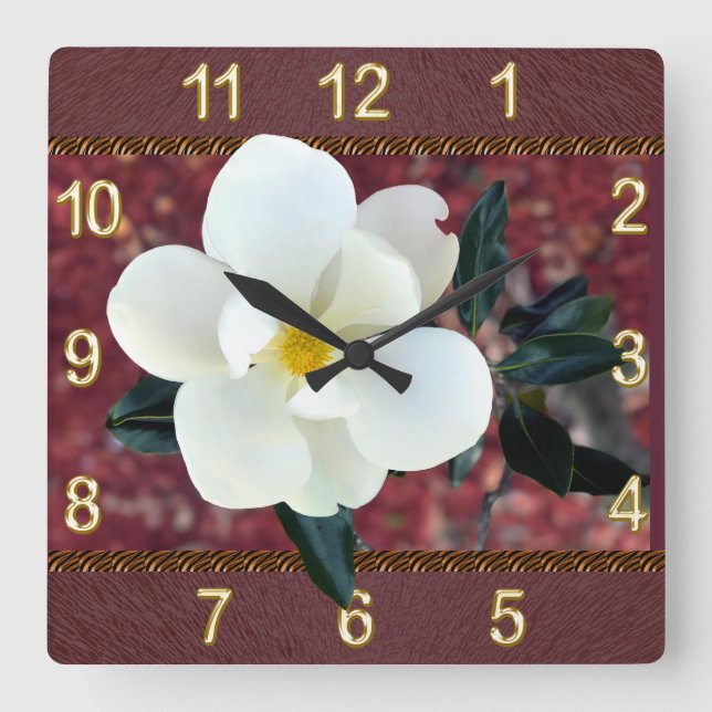 Reloj magnífico de la magnolia, Borgoña o SUS (Anverso)
