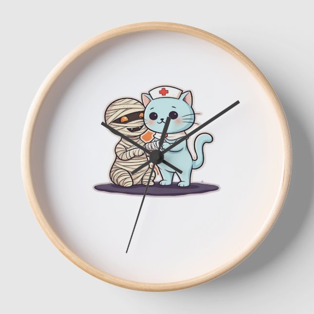 Reloj Mami Boo-Boo Enfermera Gato al rescate! T-S clásic (Anverso)