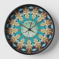 Mandala Verde azulada, marrón, azul y verde