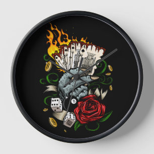 Reloj Mano De Tarjetas