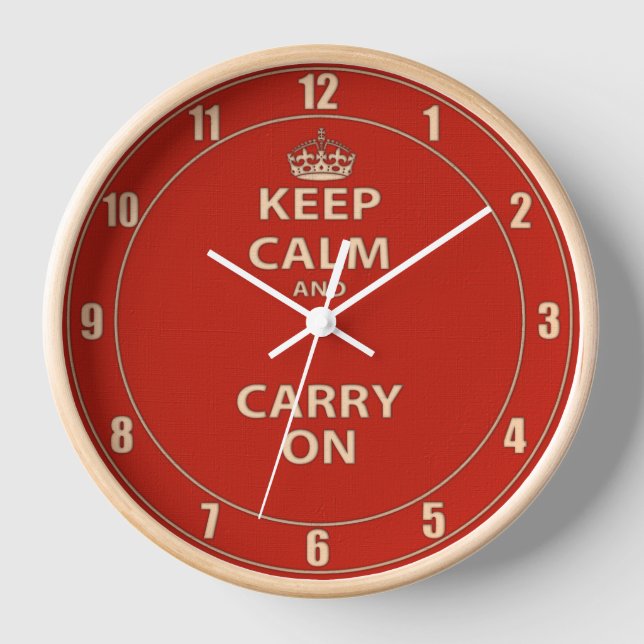 Reloj Mantener la calma y continuar (Anverso)