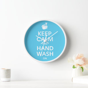 Reloj Mantener La Calma Y El Lavado De La Mano Activados