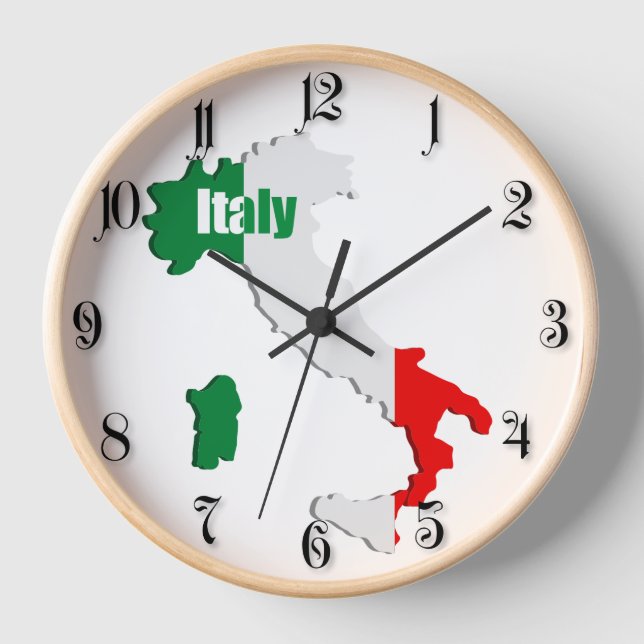 Reloj Mapa de Italia (Anverso)