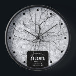 Reloj Mapa de la ciudad de Atlanta<br><div class="desc">Un divertido reloj de pared con un mapa de la calle de arriba hacia abajo que representa la maravillosa ciudad de Atlanta,  Georgia.</div>