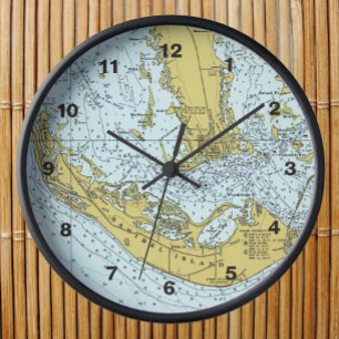 Reloj Mapa de la isla de Sanibel