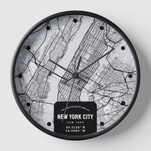 Reloj Mapa de Nueva York